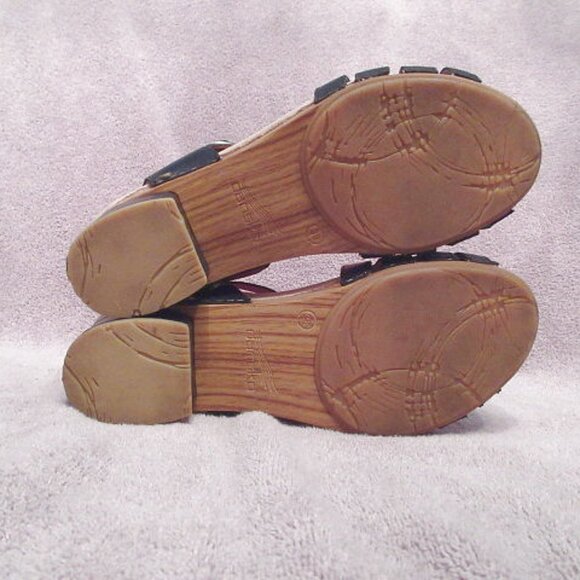 Dansko Mara Sandals Size 38 7.5 8 Leather Comfort Heel Ankle Strap Open Toe - Picture 12 of 14